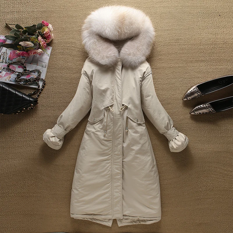 Winter Female Jacket+large Fur Hooded 90% Duck Down Jacket Women Clothes 2020 Korean Warm Long Coat Ladies Coats 85110240