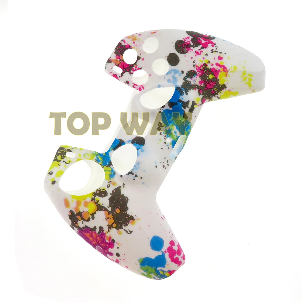 50PCS Water Transfer การพิมพ์ซิลิโคนผิวสำหรับ PlayStation5 PS5 Controller สำหรับ DualSense Gamepad ฝาครอบ