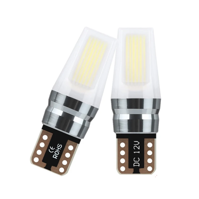 2Pcs T10-COB High Bright LED Car Clearance Bulbs No Error Automobile Led Reading Light Generation Door Lamps DC 12V Bulbs white