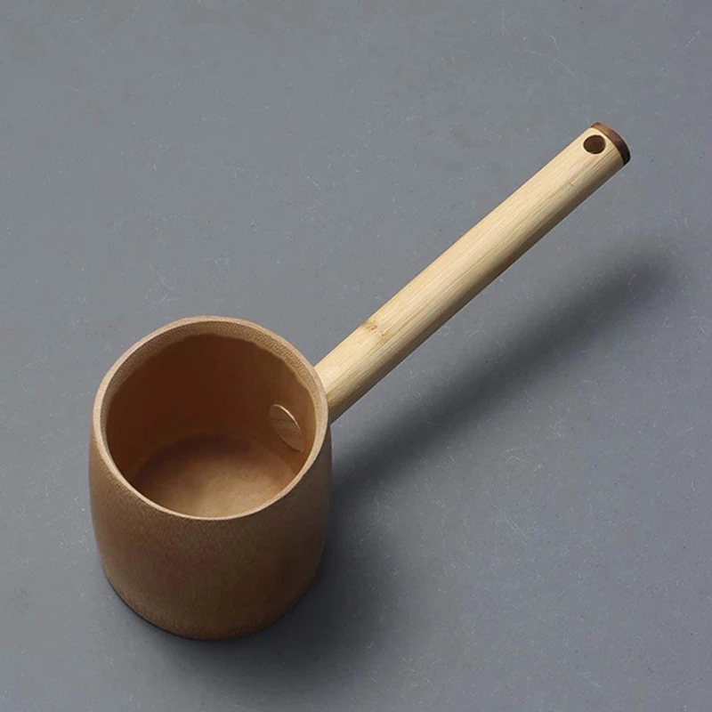 Bamboo Water Ladle Tea Water Scoop Bathing Dipper Ladle Sauna Ladle for Kitchen Garden CNIM Hot