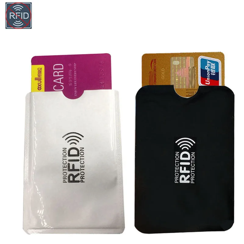 5/10pcs Anti Rfid Wallet Blocking Reader Lock Bank Card Holder Id Bank Card Case Protection Metal Credit NFC Holder 6.3*9.1cm