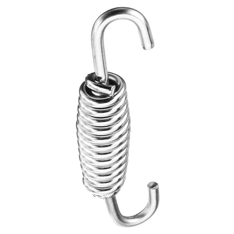 6PCS Springs+12PCS Hooks Stainless Steel Spring Hook Motorcycle Exhaust Pipe Muffler Springs Hooks Motorcycle Accessories