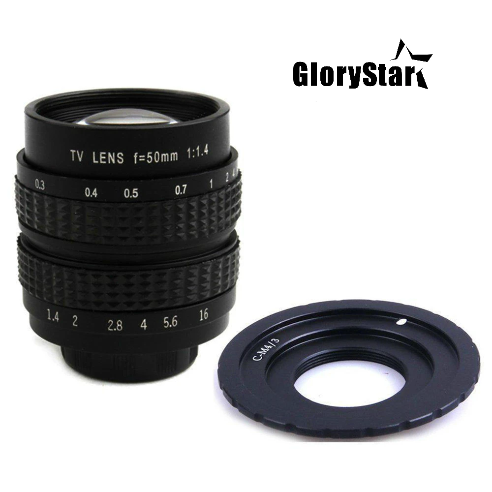 

50mm F1.4 CCTV Movie Lens C Mount for Micro 4/3 m4/3 Olympus EPL5 EPM3 EPL7 OM-D EP1 EP2 EP3 EP6 EPL7 EPL6 EPL3 E-M5 EM10