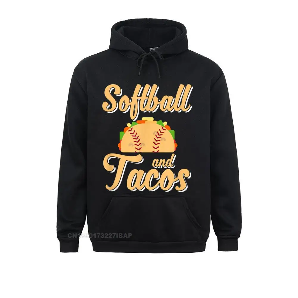 Cute Softball and Tacos Novelty Soft Ball Player Hoodie Hoodies High Quality Youthful Long Sleeve Young Sweatshirts Sportswears