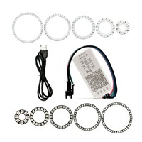 WS2812B Led 8/16/24/35/45Leds Pixel SP110E Controller Kit Gyverlamp RGB Ring Individul AddressabIe WS2812 IC BuiIt-in Lights