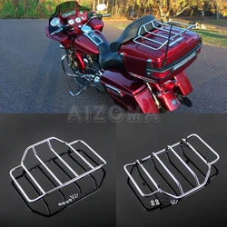 Motorcycle Tour Trunk Pack Luggage Top Rack for Harley Touring Electra Street Glide FLHT FLHR FLHS Road King FLH Road Glide
