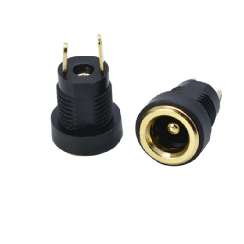 10 sztuk DC022B pozłacane gniazdo zasilania DC gniazdo żeńskie złącze 5.5x2.1mm przejściówka adapter mocowanie panelu 2 typy zacisków — zdjęcie 6