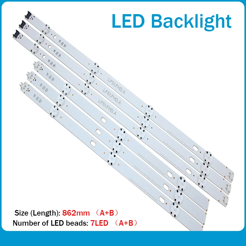 LED backlight bar for LIG 43LH590V 43LF510V 43LF5100 43LH5100 43LH570A 43LH520V 43LH511T 43LH513V 43LJ515V 43LH510V 43LH570V