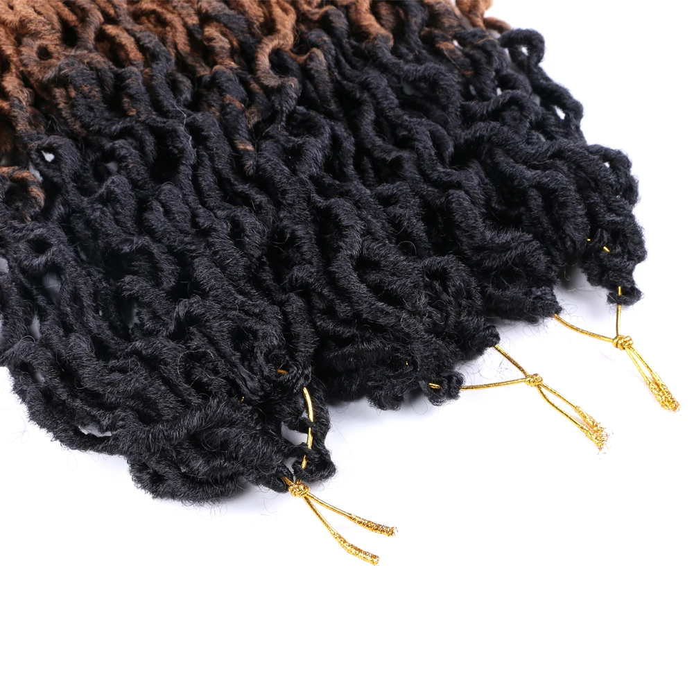 Gypsy Locs Synthetische Goddess Faux Locs Häkelhaar Weiche Zöpfe Dreadlocks Lockige Twist-Flechthaare für Frauen Schwarz 15 Stränge – Detail 18