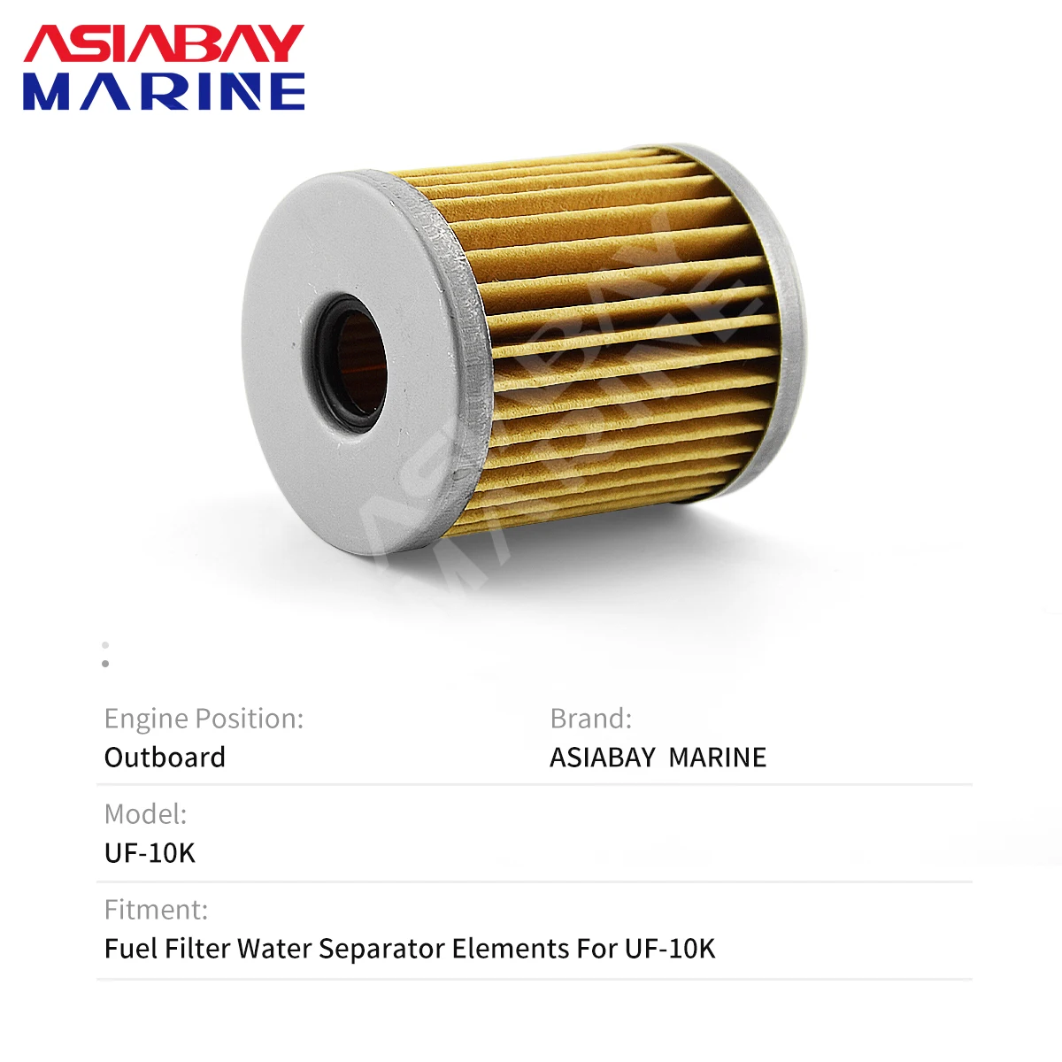 UF-10K Fuel Filter Element Water Separator Assembly Elements UF10K Outboard Motor Boat Engine Honda Yamaha Suzuki Mercury