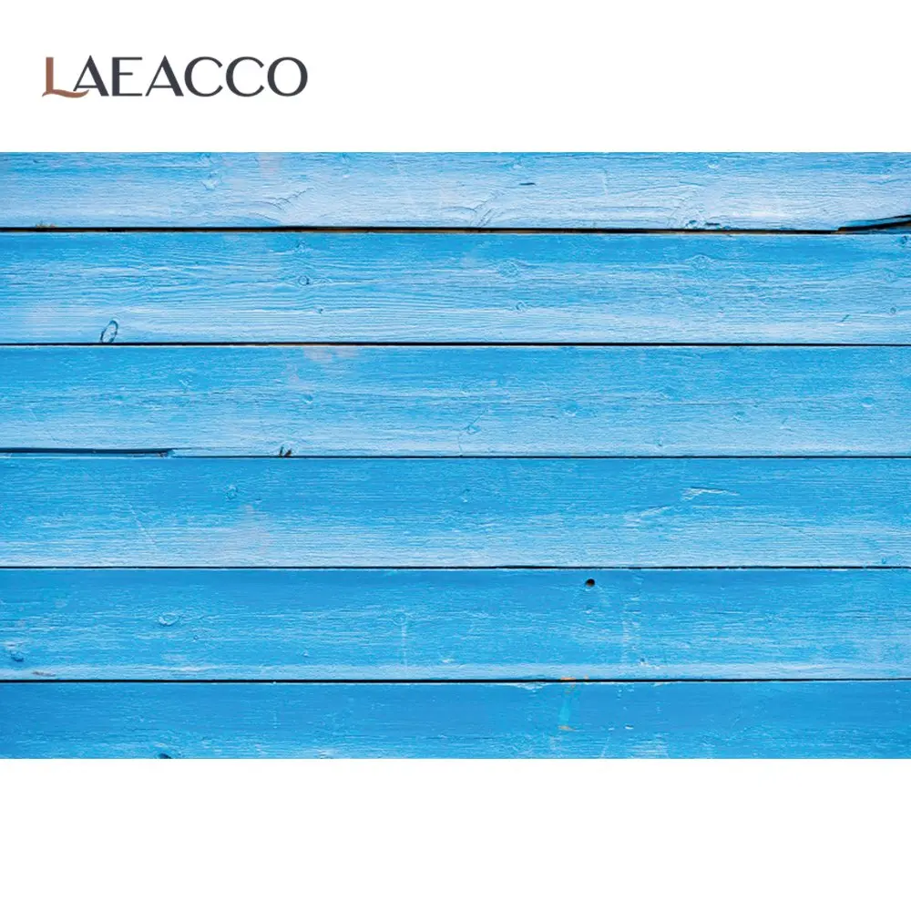 Laeacco Blue Wood Texture Wooden Board Plank Wall Baby Food Pet Clothes Photographic Background Photo Backdrop For Photo Studio