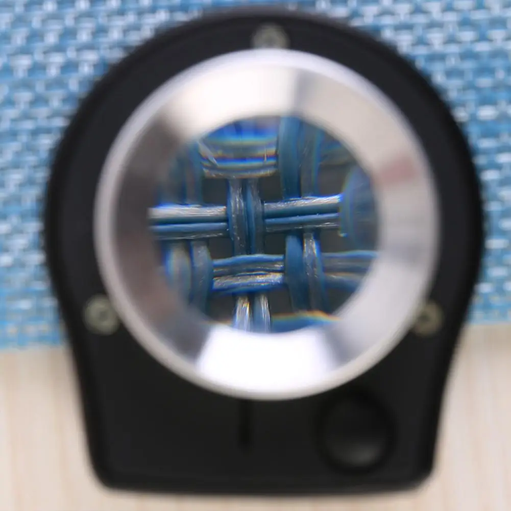 30X Optical Glass Lens Magnifier 6 LED Full Metal Folding Linen Tester Loupe Magnifying Glass Thread Counter Magnifier