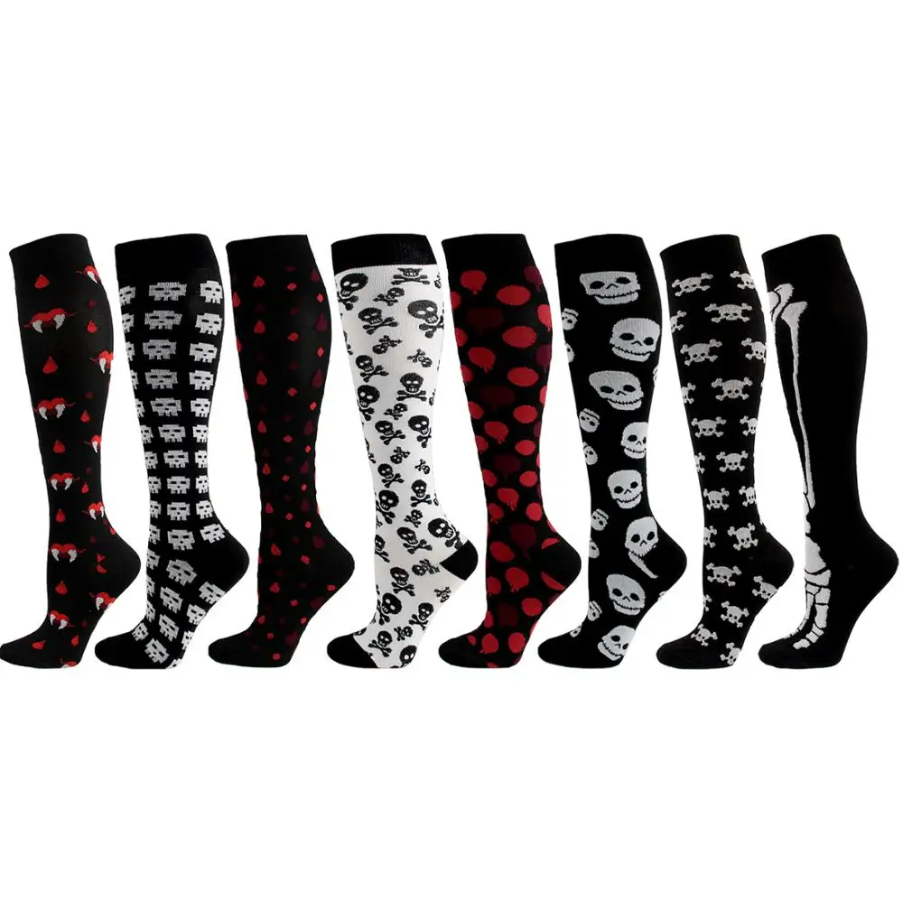 

Winter Compression Stockings Nylon Hot Air Skull Halloween Sport Reduce Varicose Veins Muscle Fatigue Wholesale Dropshipping