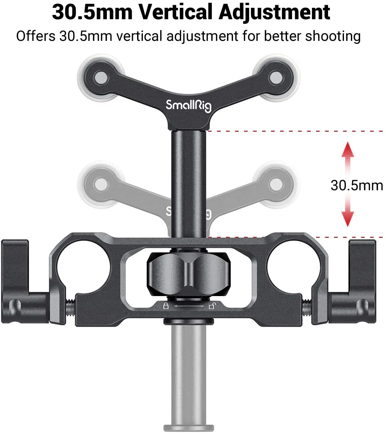 SmallRig 15mm LWS Universal Lens Support for Camera Long Lens Support Hight Adjustable DSLR Camera Rig Lens Adapter 2680