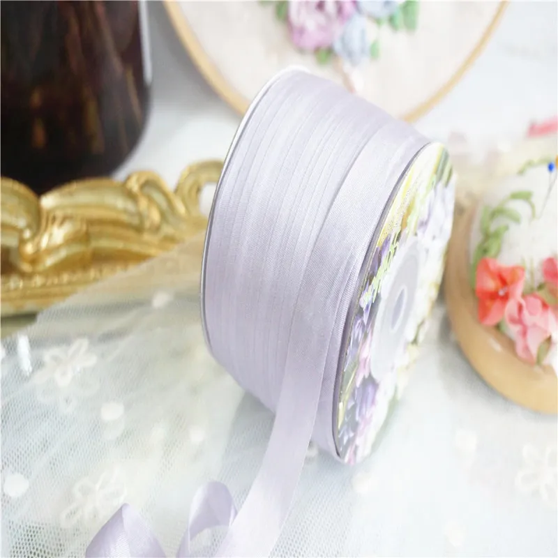 13mm 30Stock Colors 100% Pure Silk Embroidery Ribbon Thin Taffeta Silk Ribbon Habotai Hand Dyed Silk Satin Ribbon