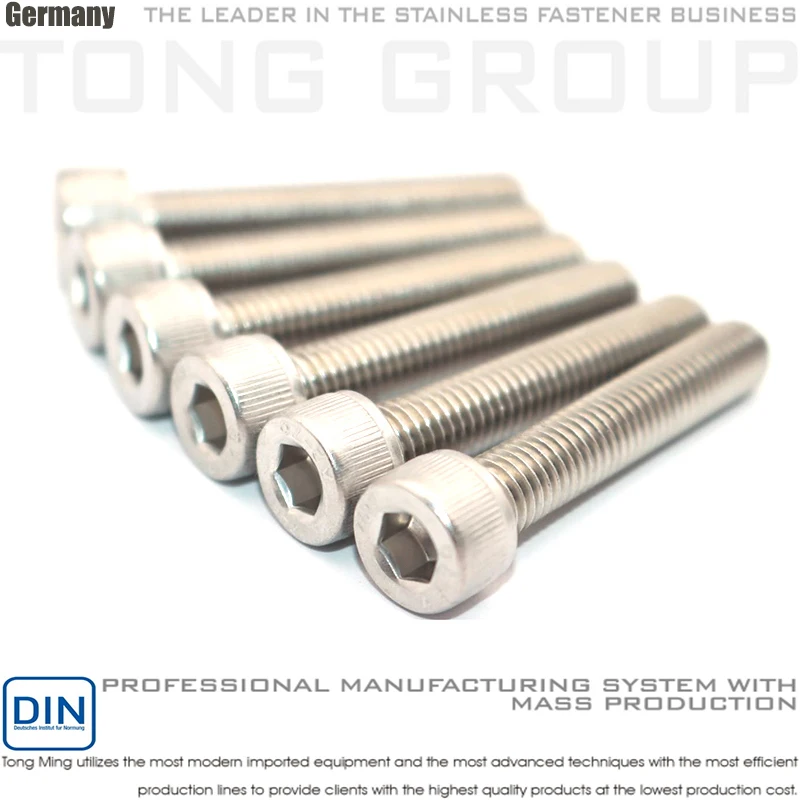 DIN912 قطر M8 أسطواني رئيس مسدس البراغي الألمانية المقبس رئيس مسامير 304/316 الفولاذ المقاوم للصدأ A2-70/A4-70 #6