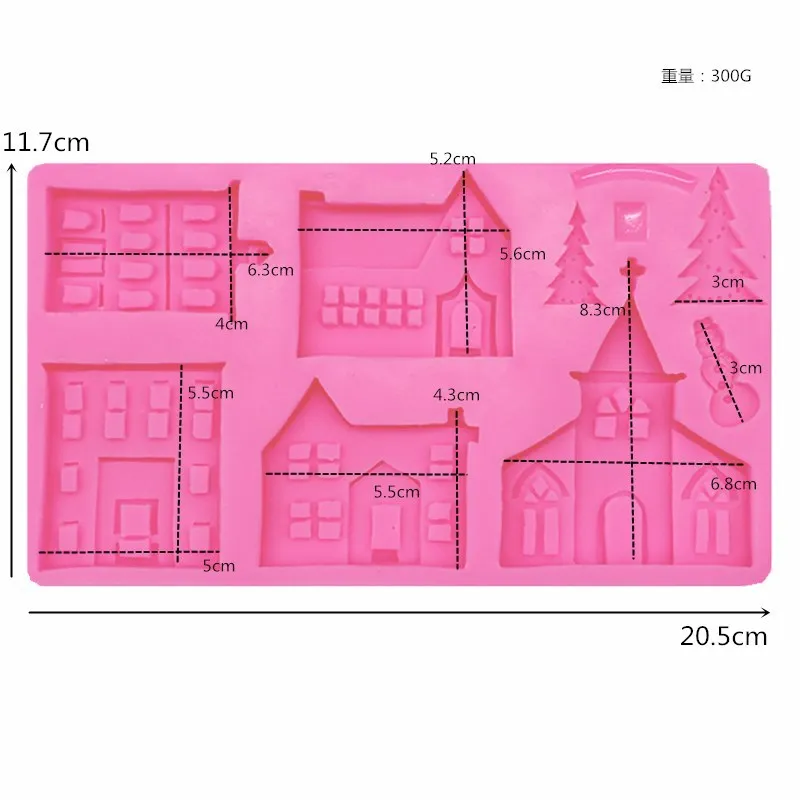 Merry Christmas House Cooking Tools Silicone Mould For Baking Of Cake Decorating Kitchenware Fondant Sugar Mug Craft Candy