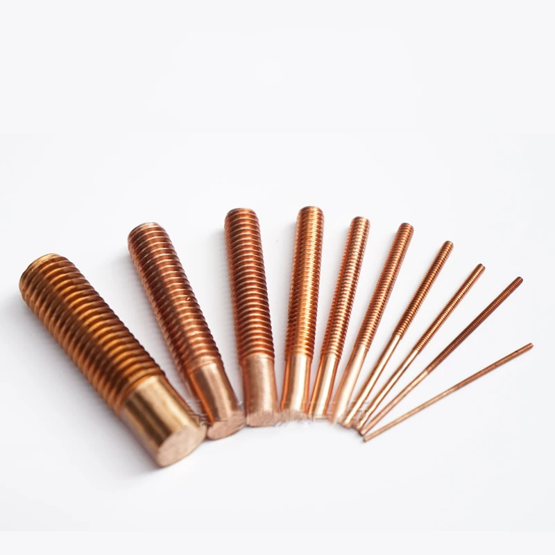 Imagem -05 - Edm Cobre Rosqueado Eletrodo Descarga Rosca Métrica Copperwork Cobre Vermelho Rosqueado Cobre Masculino M2m3m4m5m6m8 Novo 1pc