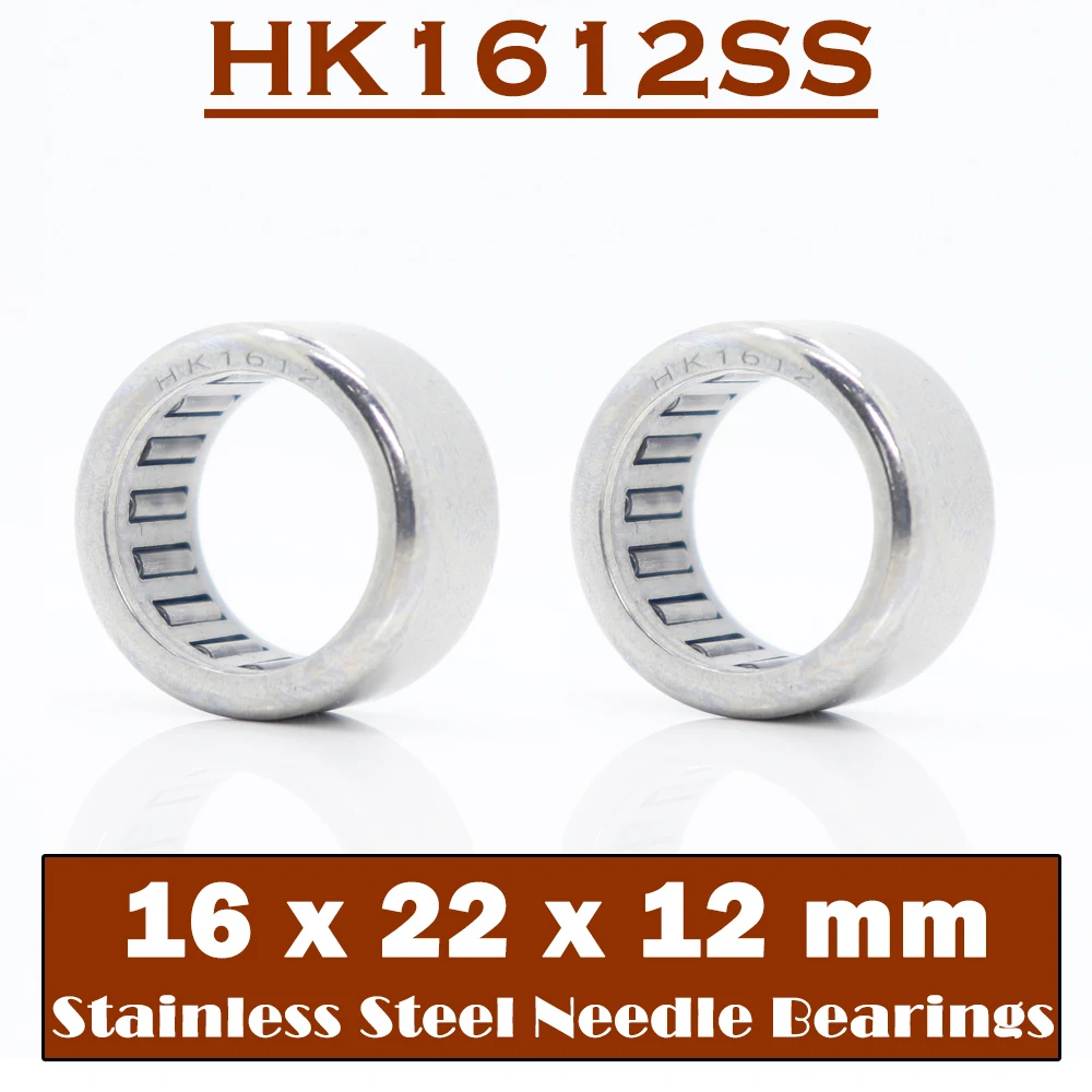 HK1612SS Needle Bearings 440C 16*22*12 mm ( 2 PCS ) Stainless Steel Drawn Cup Needle Roller Bearing HK162212 TLA1612Z HK1612