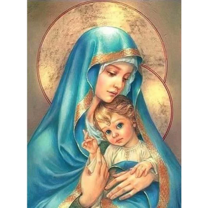 Dibujos Mosaico de la Virgen María: Arte Religioso y Decoración para el Hogar