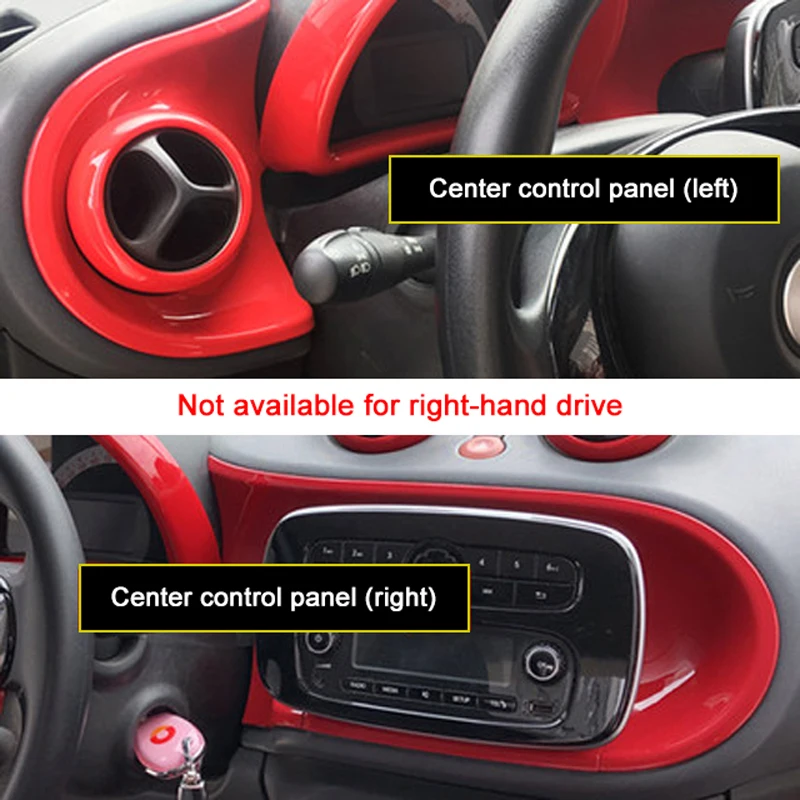 

Car Center Control Panel Decorative Frame Protector Sticker For New Mercedes SMART 453 Fortwo Forfour Car Accessories Interior