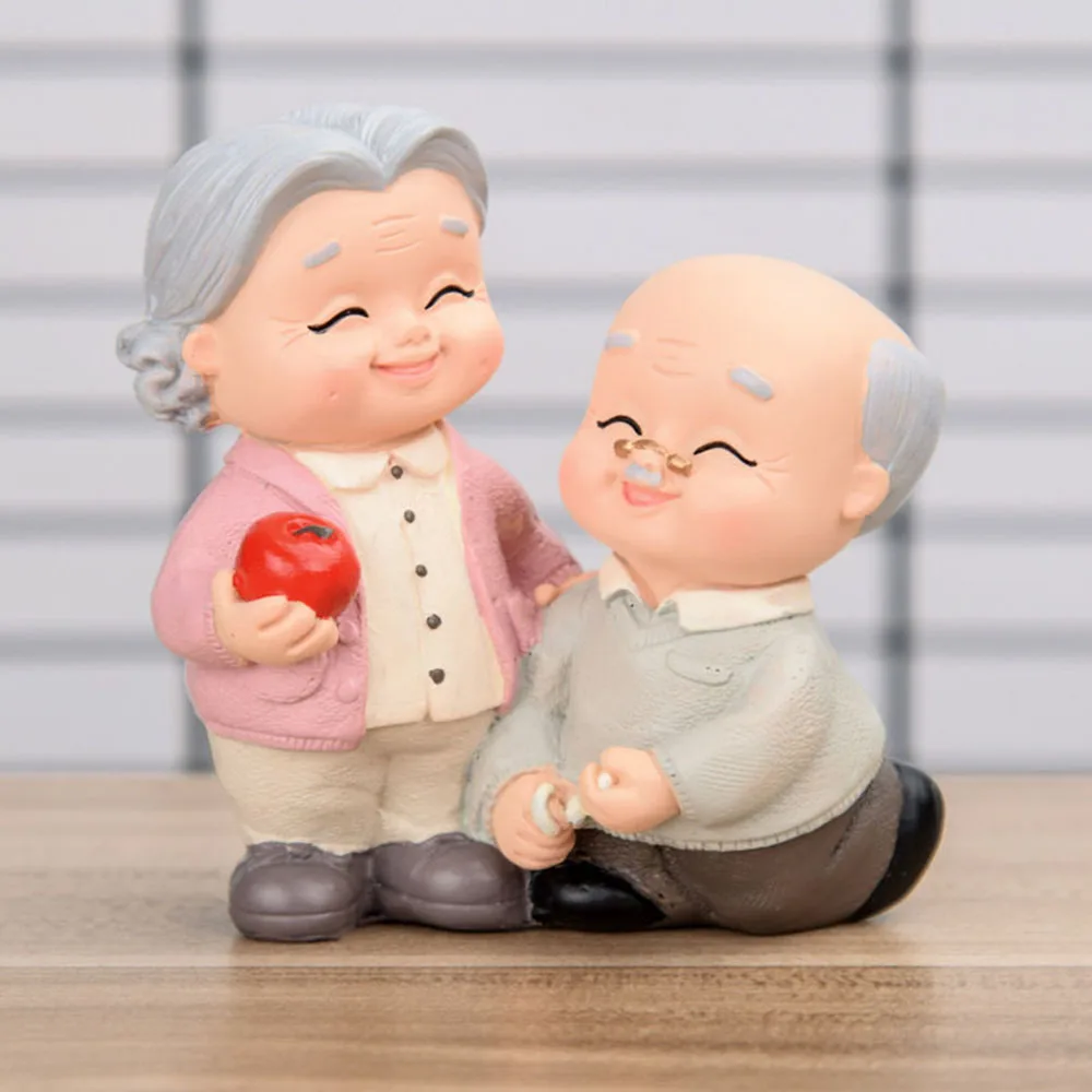 Creative Grandparents Model Ornament Sweety Lovers Couple Ornaments Modern Home for Decoration Living Room Office Table