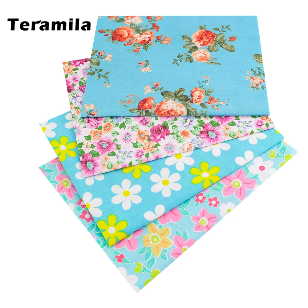 Cotton Craft Fabric Bundle Square Patchwork DIY Sewing Scrapbooking Quilting Dot Pattern20*20/40*50/45*45cm 4/5/6/20/25 PCS/Pack