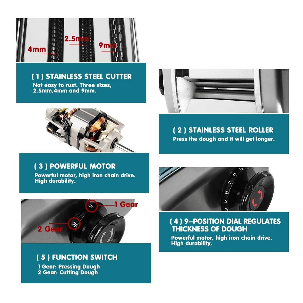 Taglierina commerciale della macchina 2/ 3 /4 di Spaghetti dell'acciaio inossidabile della famiglia della macchina del creatore della tagliatella della macchina della tagliatella di ITOP IT-FKM