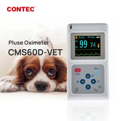 Veterinary CONTEC CMS60DVET SPO2 Pulse Oximeter, Tongue Ear Blood Oxygen Monitor, PC Software(Download Online)