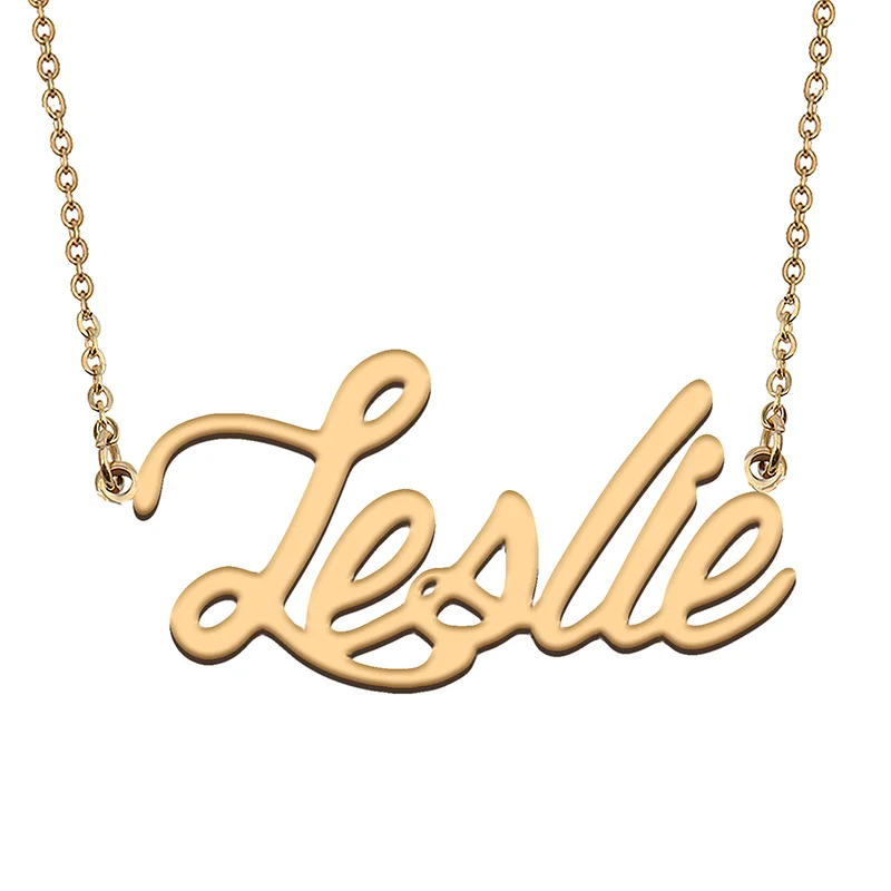 

Leslie Custom Name Necklace Customized Pendant Choker Personalized Jewelry Gift for Women Girls Friend Christmas Present