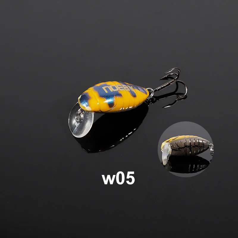 Noeby Wobbler 28 mm 2 g Mini schwimmende Minnow-Angelköder, künstliche harte Köder, kleine Kurbelwobbler für Forellen-Angelgerät