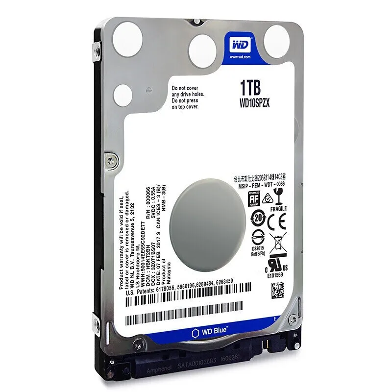 Commercio all'ingrosso wd Toshiba Seagate 80gb 160gb 250gb 350gb 500gb 1tb 2tb disco rigido meccanico SATA incorporato da 2.5 pollici HDD5400 7200