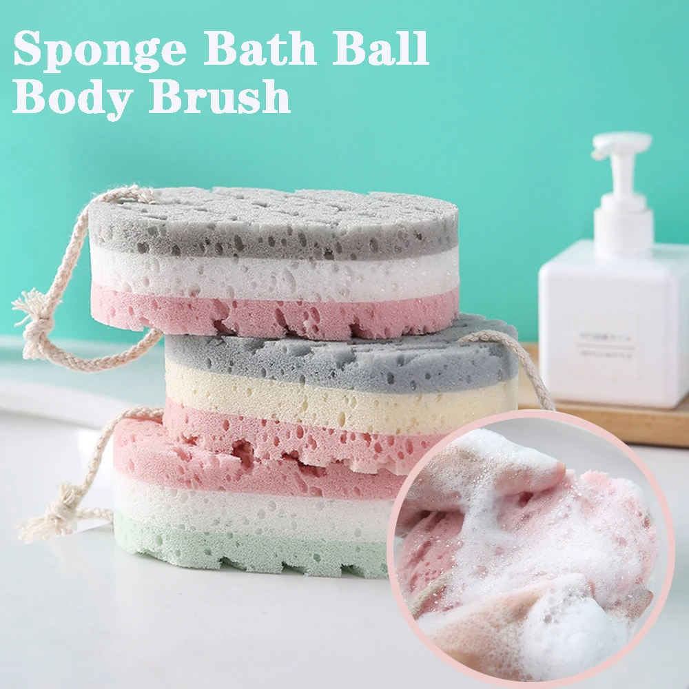 Bola de baño de esponja para todo el cuerpo, cepillo de masaje exfoliante, cepillo corporal, accesorios de baño