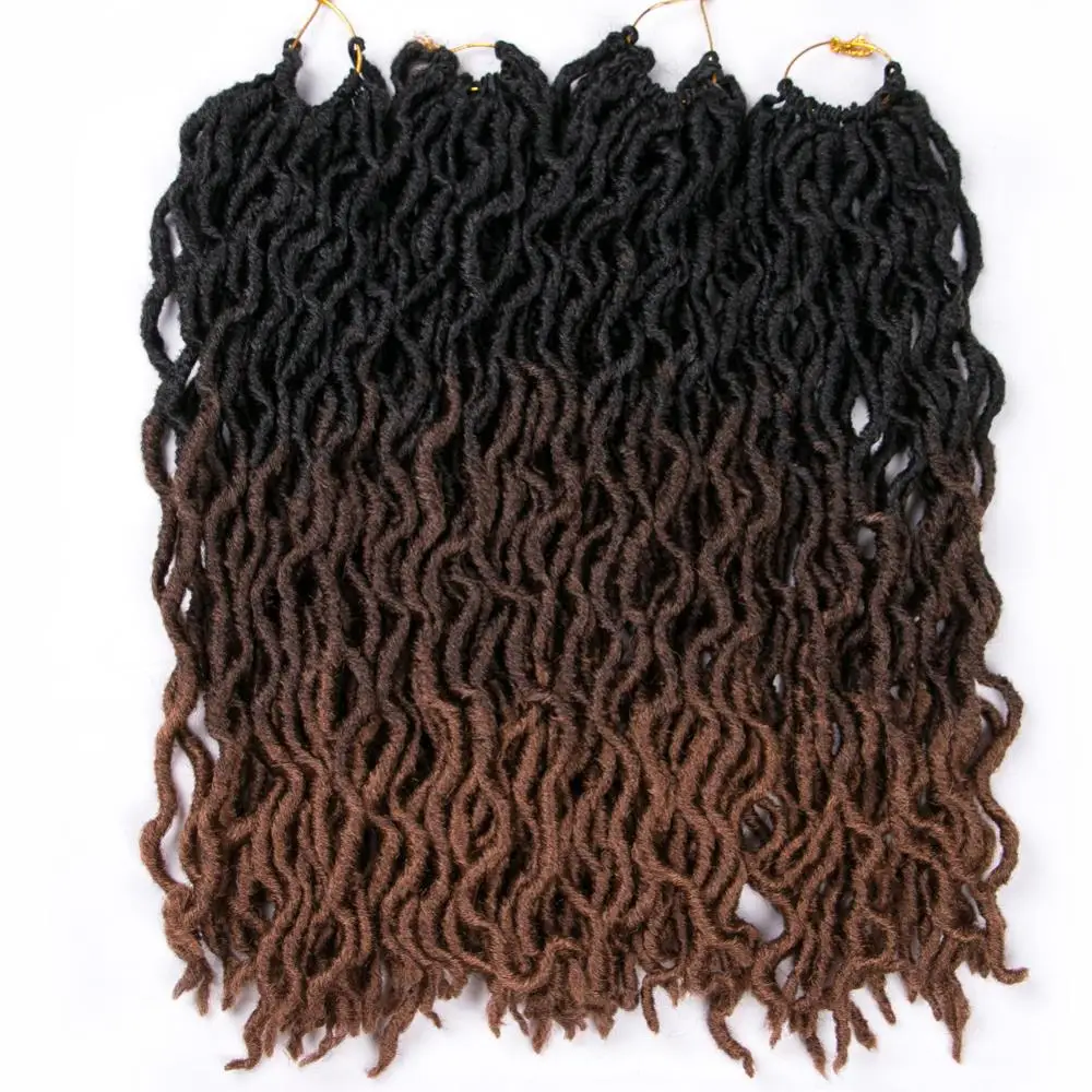 Faux Locs syntetyczne włosy plecione włosy kręcone dredy 20 Cal 24 korzenie/szt., Locs Twist warkocz z włosów Ombre rozszerzenia czarny, brązowy