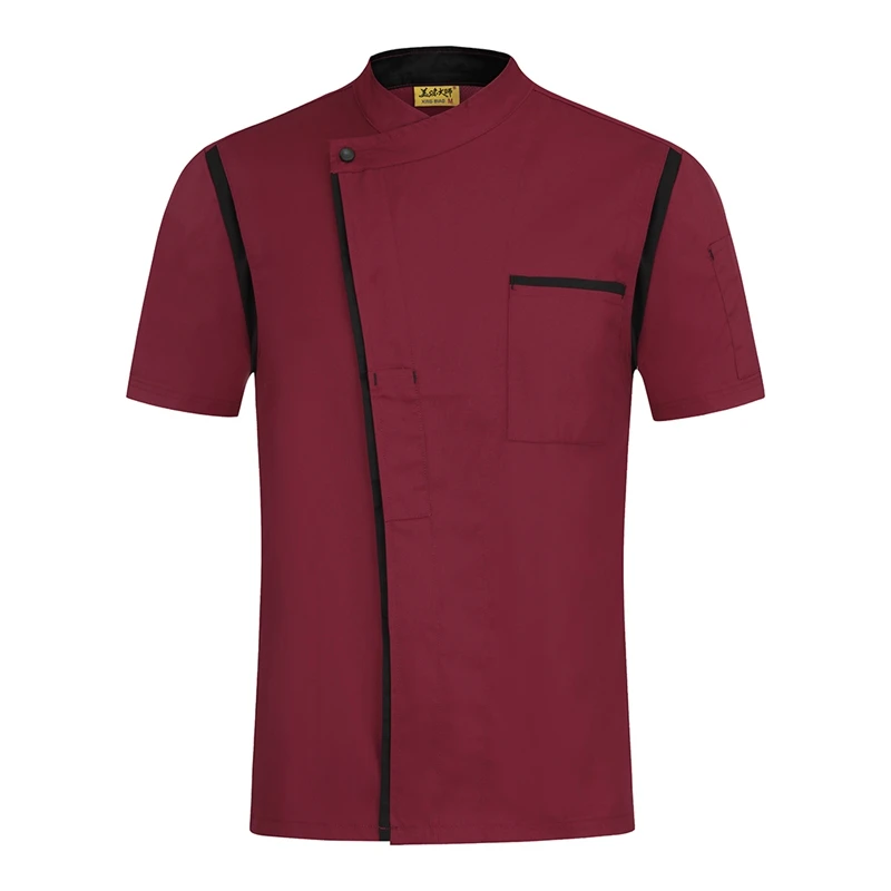 2019 nuovo Chef Vestiti Da Cucina Chef Uniforme Manica Corta Cafe Hotel Ristorante Cuoco di Usura del Lavoro Abbigliamento Giacca Cottura Uniformi