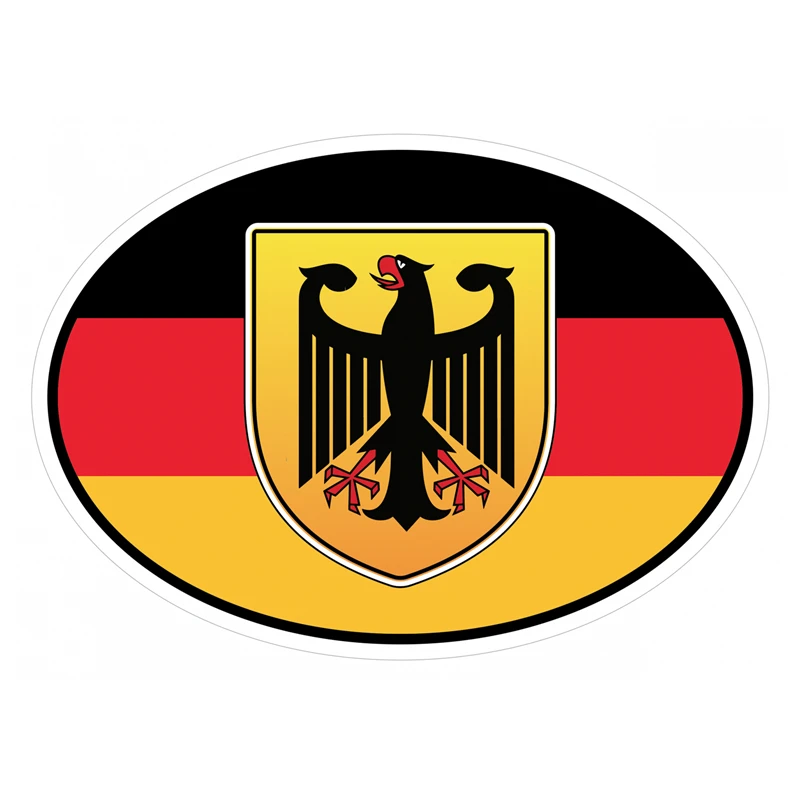 

S40709# Self-adhesive Decal Germany Flag Coat of Arms Car Sticker Waterproof Auto Decors on Bumper Rear Window