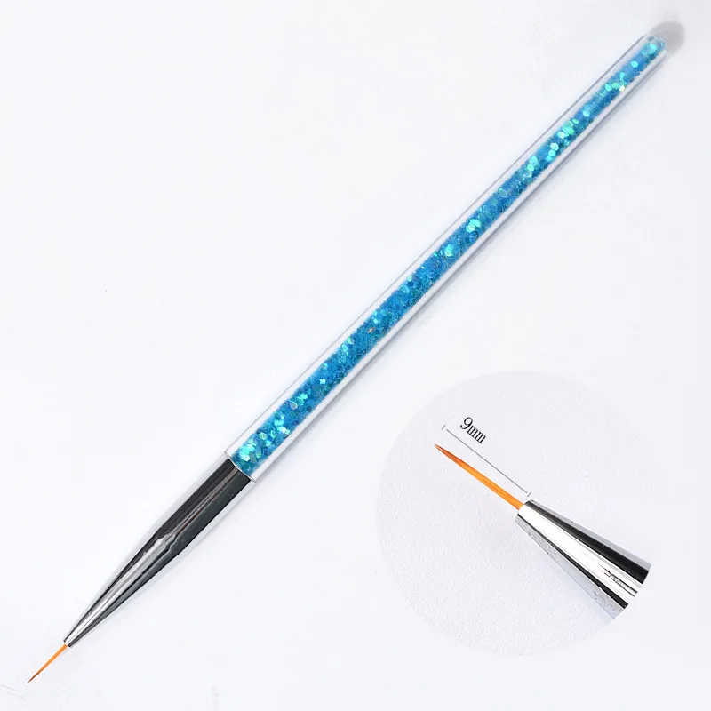 2022 Nieuwe Pailletten Nail Art Acryl Franse Schilderen Borstel Bloem Ontwerp Strepen Lijnen Liner Diy Tekening Pen Manicure Tool