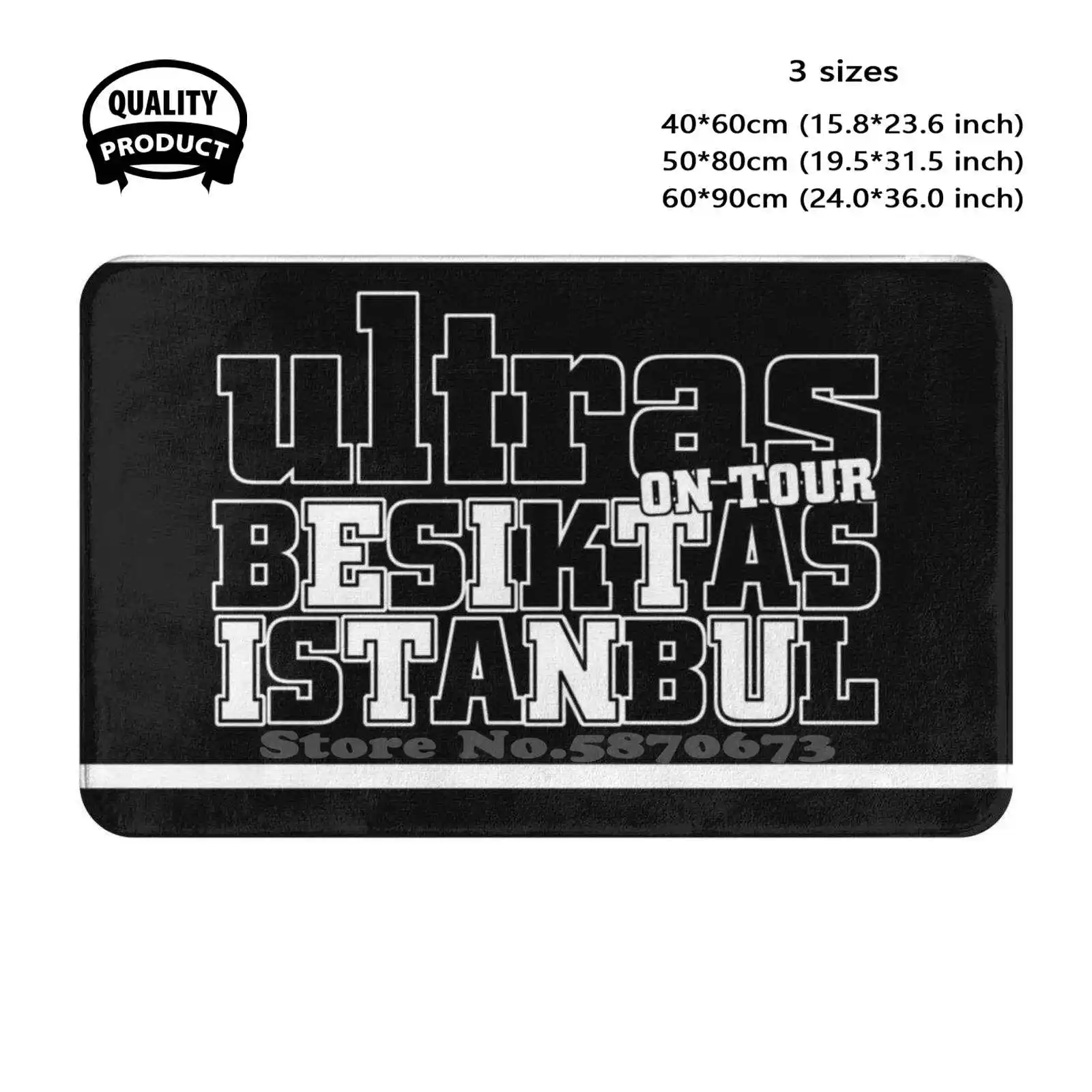 Besiktas Istanbul On Tour Football Fans Ultras Hooligans Soccer Soft Cushion Home Carpet Door Mat Car Rug Ultras Carsi Istanbul