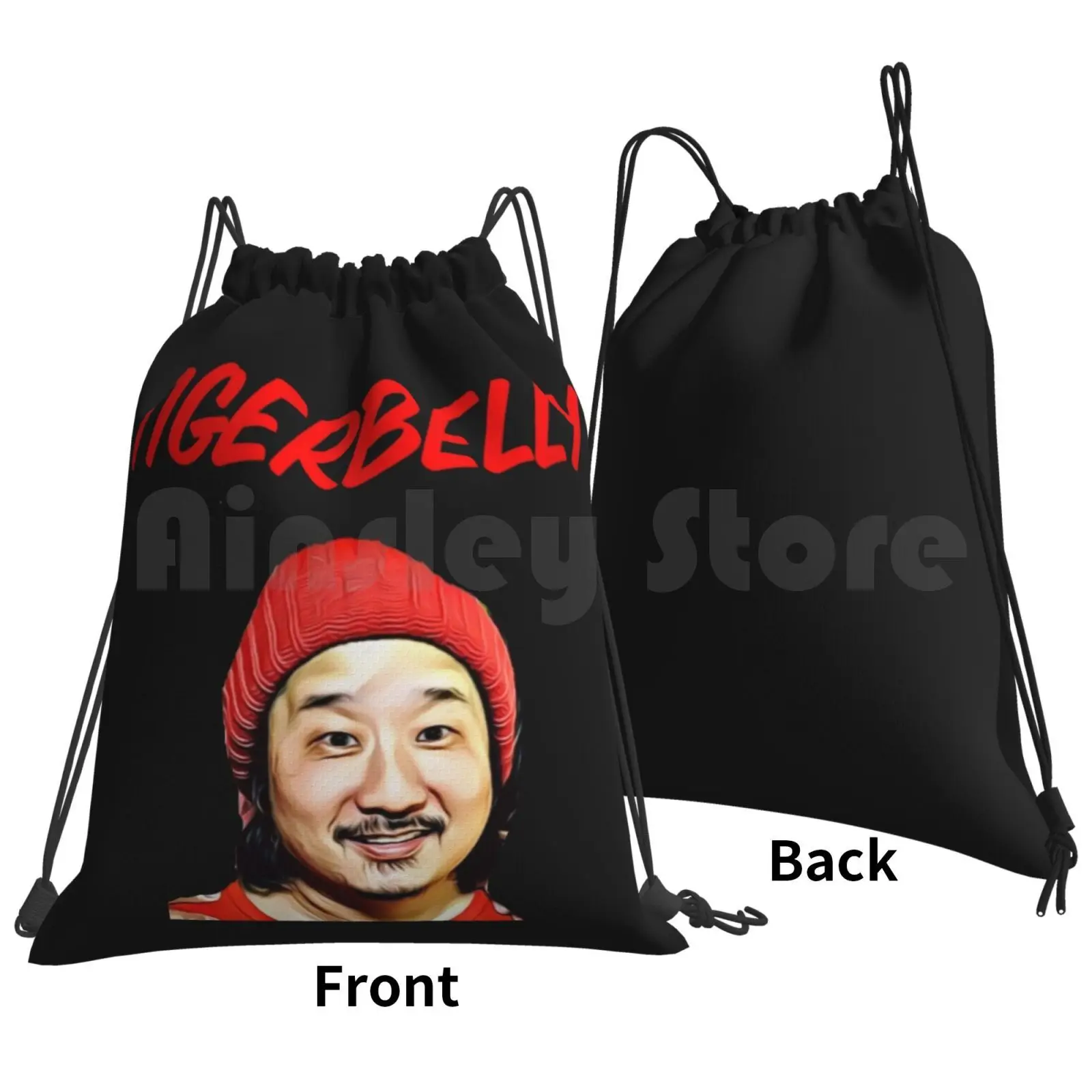 Tigerbelly-Bobby Lee-Art Backpack Drawstring Bags Gym Bag Waterproof Bobby Lee Tigerbelly Tiger Belly Radio Podcast Tv