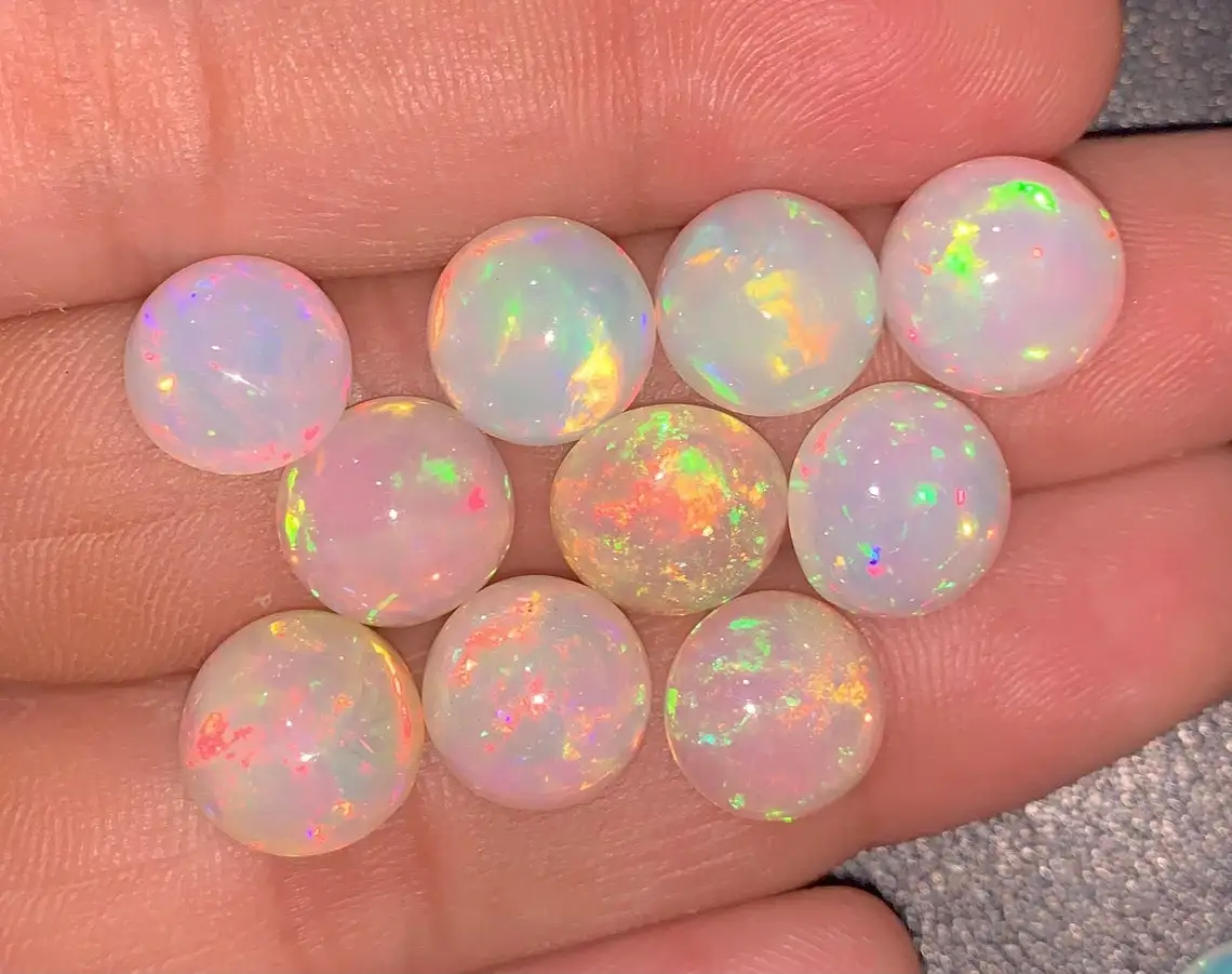 Tự Nhiên Ethiopia Tròn Cabochons Rời Đá Opal 2.5*2.5MM AAA Chất Lượng