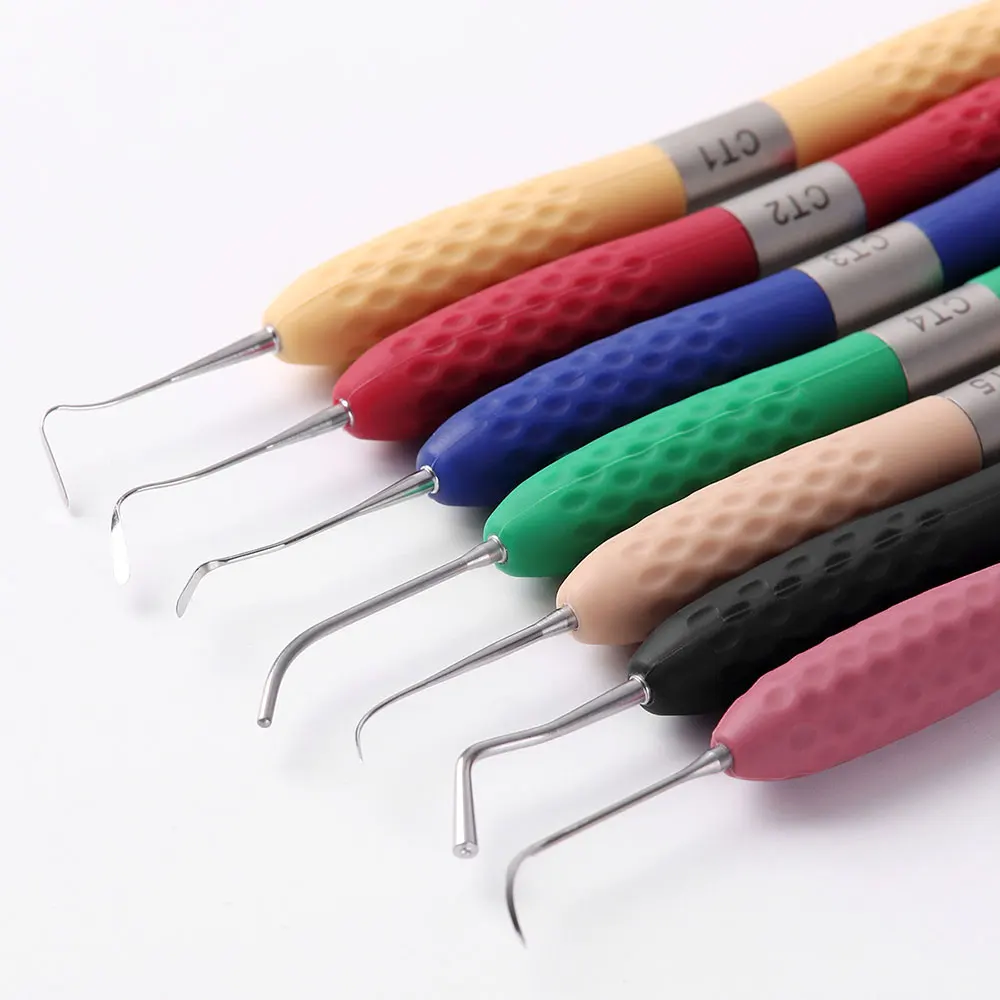 1PC Dental Resin Filled Restorative Instrument AZDENT Filler Aesthetic Restoration Knife Silicone Handle Dentistry Tools