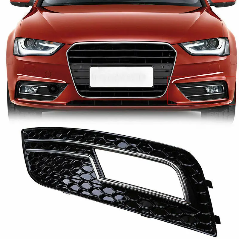 

For AUDI A4 B8.5 2013 2014 2015 High quality Front Fog Light Grille Honeycomb Sline S4 Style Cover LH