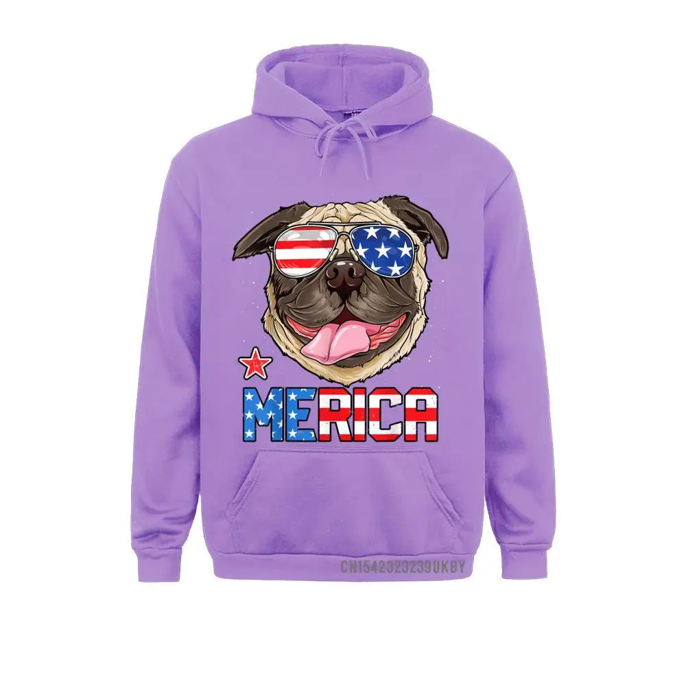 Hoodies Hoods Pug Merica 4th Of July Harajuku Men Kids Boys Girls Dog Puppy Winter Men Sweatshirts Personalized Funny