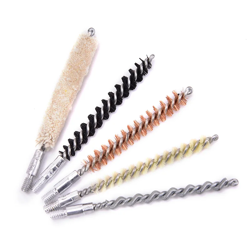 5pcs/lot .22cal/5.56mm .30cal/7.62mm Pistol Rifle Gun Clean Brush Kit Hunting supplies accessories Cleaning tool kit