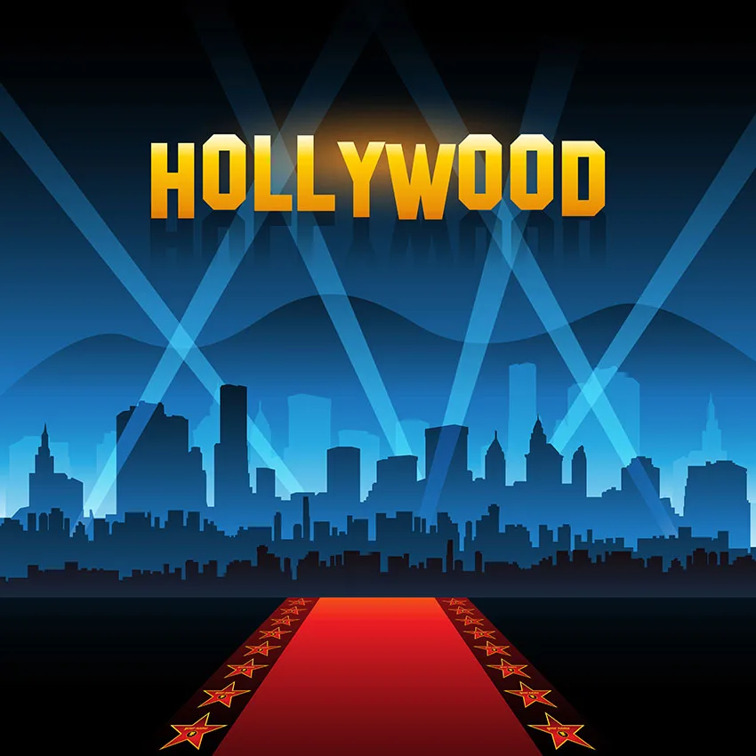 Hollywood Avenue of starts Photography background fabric Celebration backdrops background for Photography Studio funds lv-1032