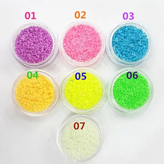 1Pc Glitter Luminous Nail Art เคล็ดลับสติกเกอร์ตกแต่ง DIY Acrylic Manicure เครื่องมือความงามอุปกรณ์เล็บ Glitter เล็บ DIY decor