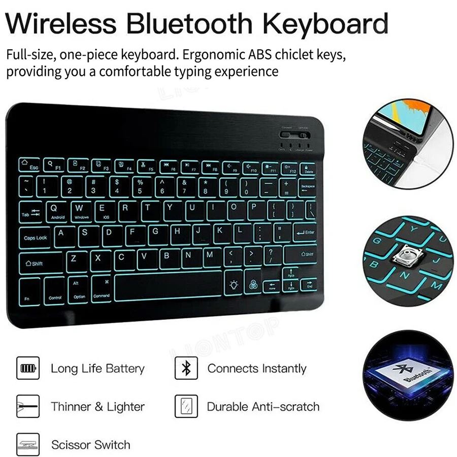 Keyboard Case for Huawei MatePad 10.4 Inch BAH3-W09/AL00 Tablet Bluetooth Keyboard Cover for Huawei Honor V6 10.4 KRJ-WO9/AN00