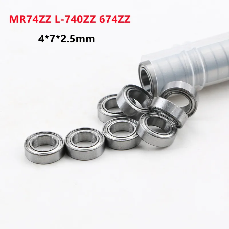 50pcs-500pcs miniature ball Bearing MR74ZZ 4*7*2.5mm L-740ZZ 674ZZ Fishing Reel Accessory MR74 MR74Z 4x7x2.5 mm