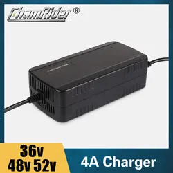 Chargeur de batterie au Lithium li-ion 4A 36V 48V 52V, pour vélo électrique, DC XLR RCA