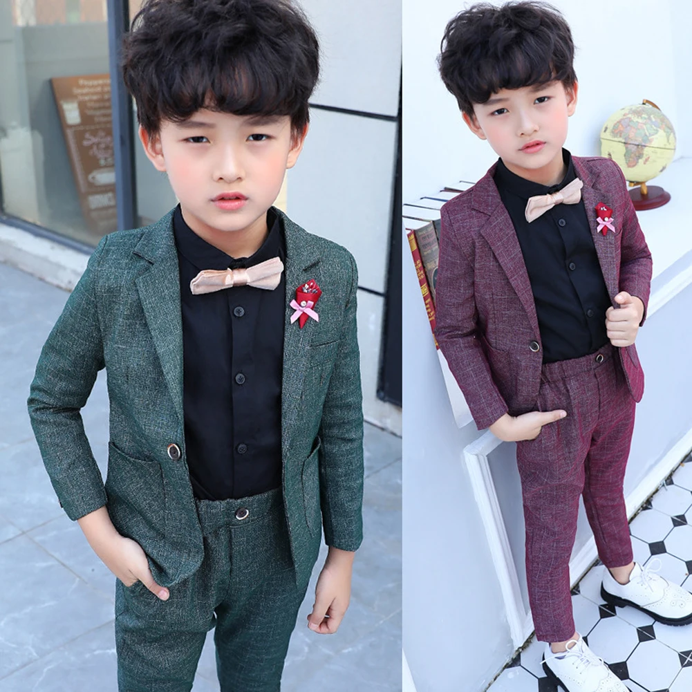

LOLANTA 3-11Years Kids Boys Formal Suit Set Jacket Pants Or Shirt Gentlemen Tuxedo Wedding Birthday Party Outfit